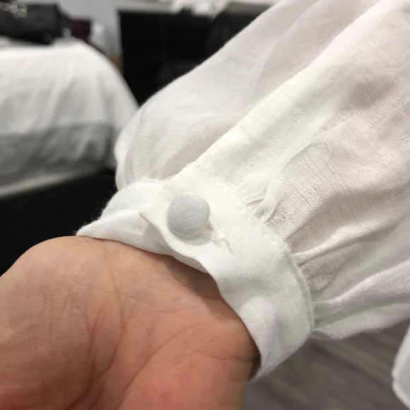 White Linen Blouse - Picture 3 of 6